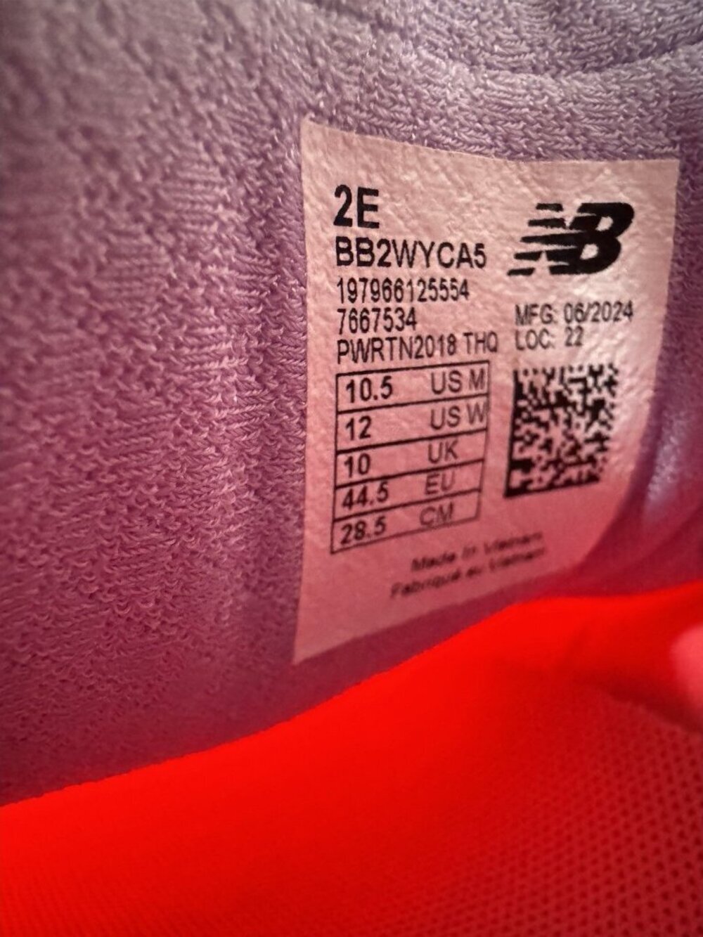 New Balance Two Wxy V5 Basketball LEFT SHOE ONLY Mens Size 10.5 SINGLE AMPUTEE - Picture 8 of 8